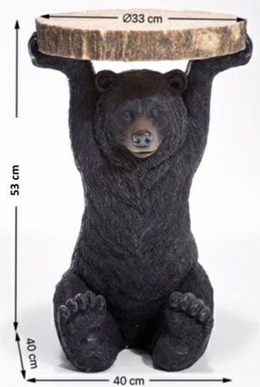 Măsuță Bear 40x40x53 cm, Plastic Negru - Kare Design [14]