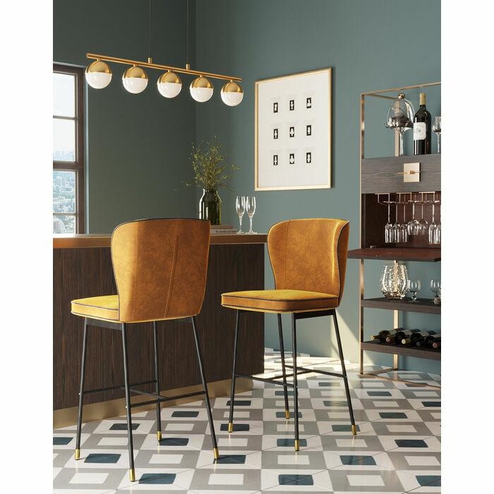 Scaun de Bar Irina 52x46,5x106 cm, Muștar - Kare Design [7]