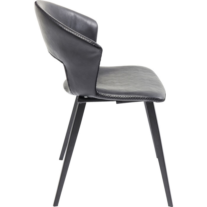 Scaun Reunion 57x52x77 cm, Poliuretan Negru - Kare Design [2]