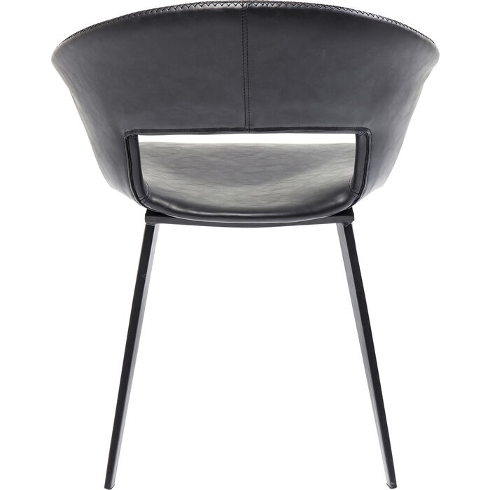 Scaun Reunion 57x52x77 cm, Poliuretan Negru - Kare Design [3]