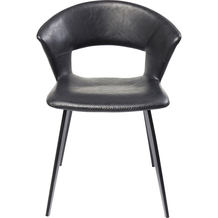 Scaun Reunion 57x52x77 cm, Poliuretan Negru - Kare Design [4]