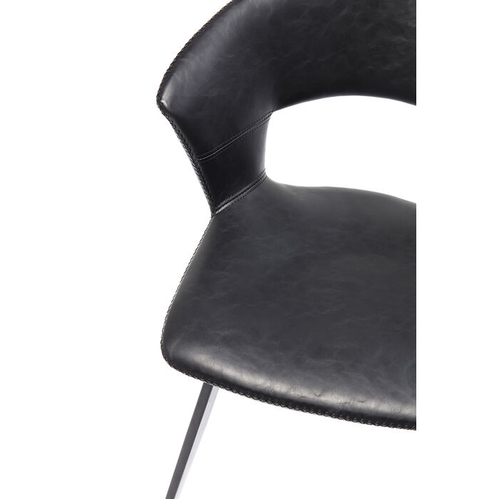 Scaun Reunion 57x52x77 cm, Poliuretan Negru - Kare Design [5]