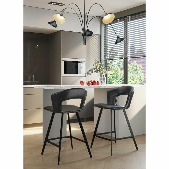 Scaun de Bar Reunion 53x53x90,5 cm, Negru - Kare Design [7]