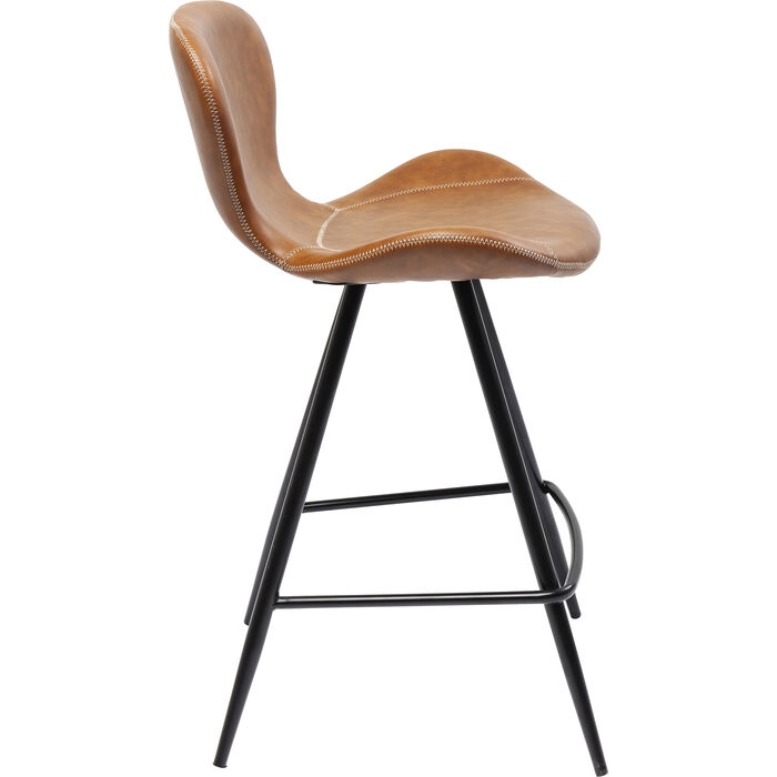 Scaun de Bar Rusty 53x53x91 cm, Poliuretan Imitând Piele Negru - Kare Design [2]