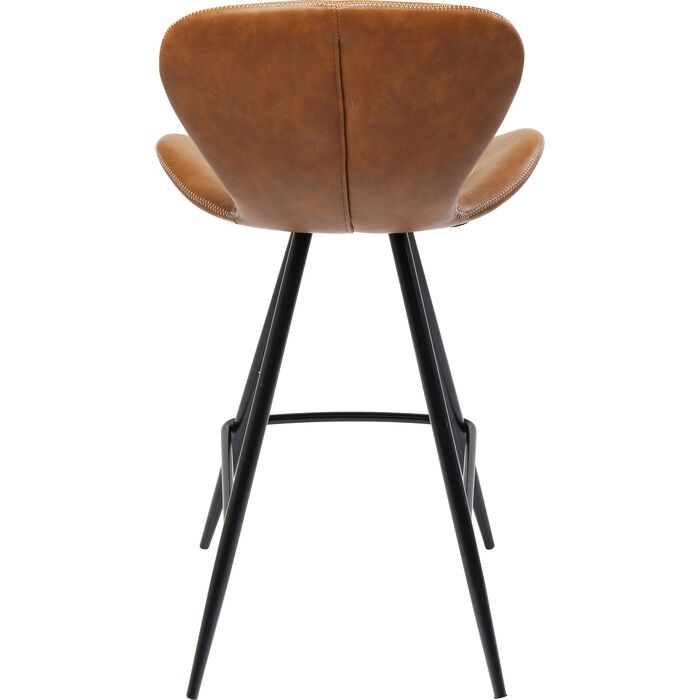 Scaun de Bar Rusty 53x53x91 cm, Poliuretan Imitând Piele Negru - Kare Design [3]