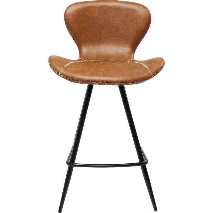 Scaun de Bar Rusty 53x53x91 cm, Poliuretan Imitând Piele Negru - Kare Design [4]