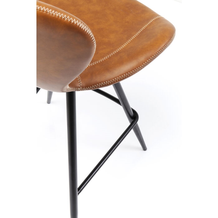 Scaun de Bar Rusty 53x53x91 cm, Poliuretan Imitând Piele Negru - Kare Design [5]