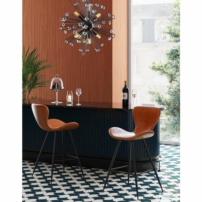 Scaun de Bar Rusty 53x53x91 cm, Poliuretan Imitând Piele Negru - Kare Design [6]