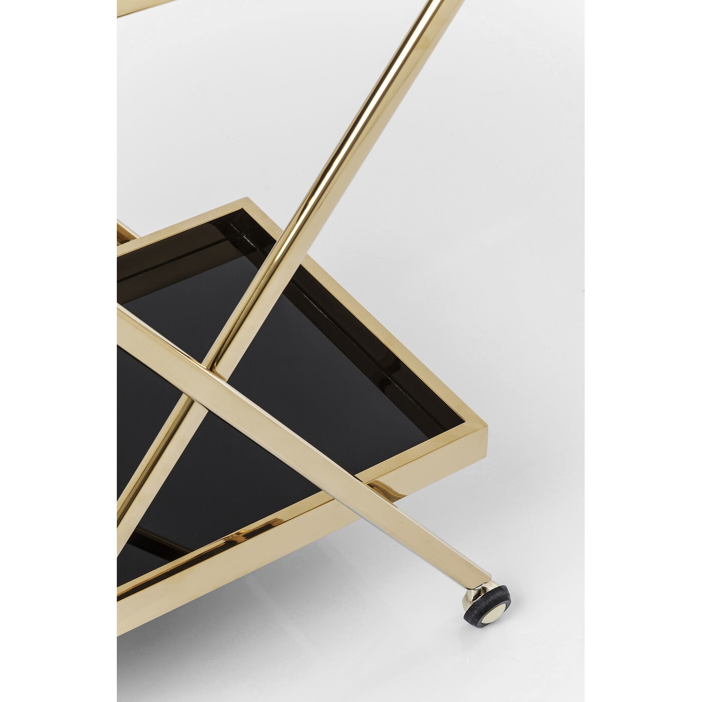 Cărucior de Servire Casino 75,5x46,3x87 cm, Oțel și Alamă Auriu - Kare Design [6]