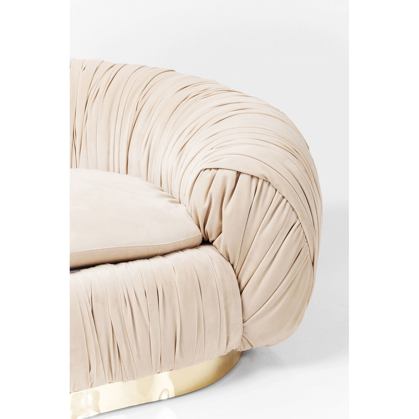 Canapea Perugia 195x119x65 cm, Catifea Țesătură Bej - Kare Design [2]