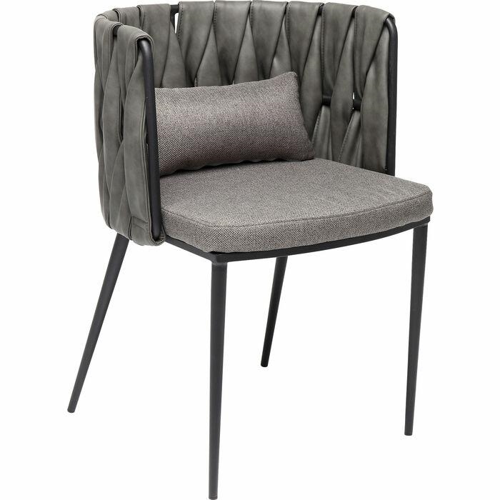 Scaune - Scaun Cheerio 55x52x75 cm, Gri Lăcuit - Kare Design