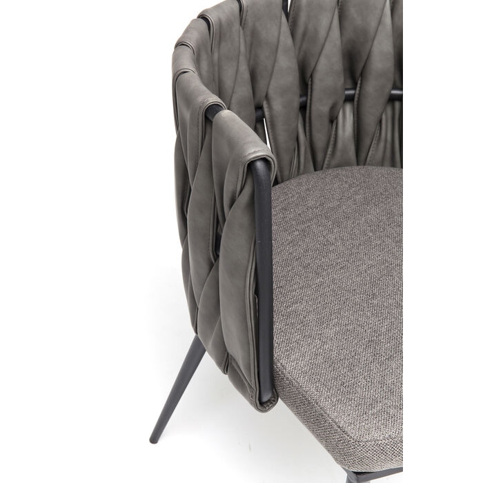 Scaun Cheerio 55x52x75 cm, Gri Lăcuit - Kare Design [2]