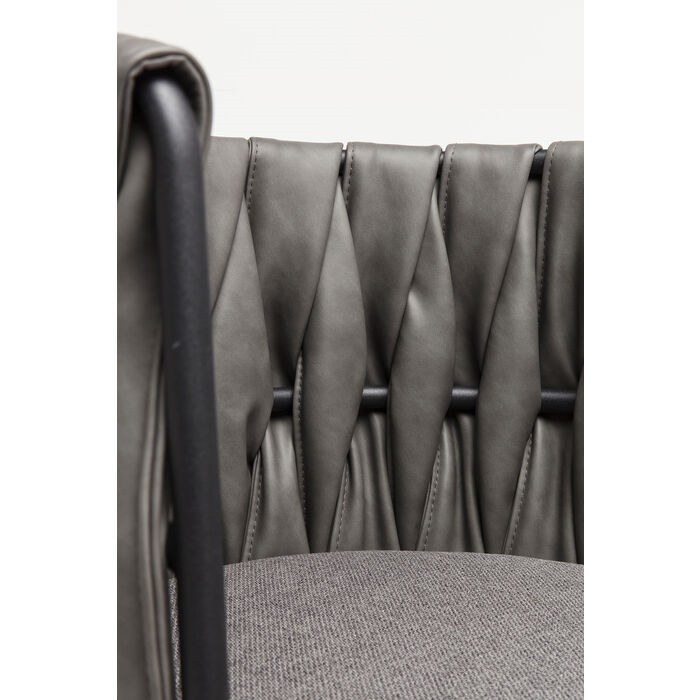 Scaun Cheerio 55x52x75 cm, Gri Lăcuit - Kare Design [3]