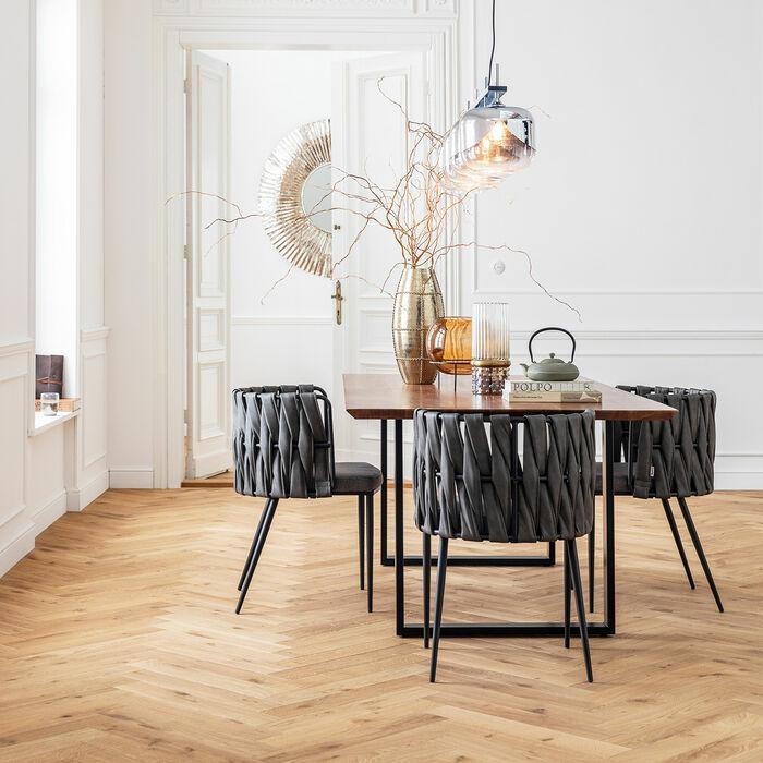 Scaun Cheerio 55x52x75 cm, Gri Lăcuit - Kare Design [6]