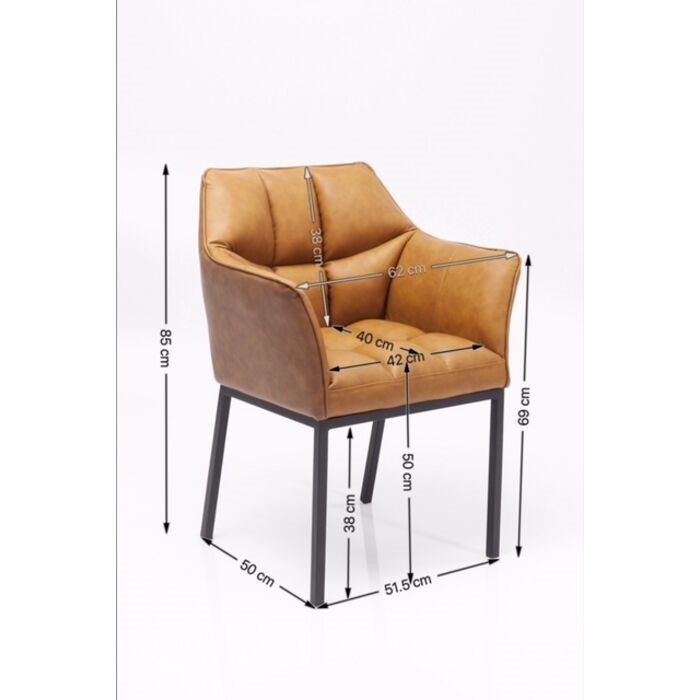 Scaun Thinktank 62x55x85 cm, Oțel Maro - Kare Design [5]