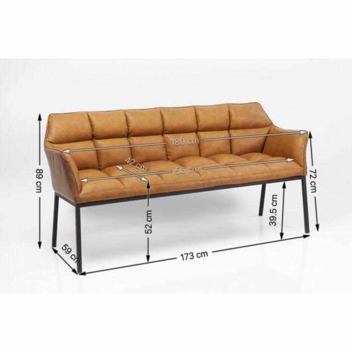 Canapea Thinktank 180x59x89 cm, Piele Maro - Kare Design [5]