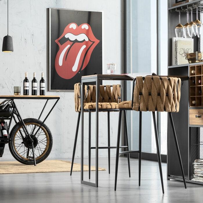 Scaun de Bar Cheerio 54x52x100 cm, Galben - Kare Design [6]