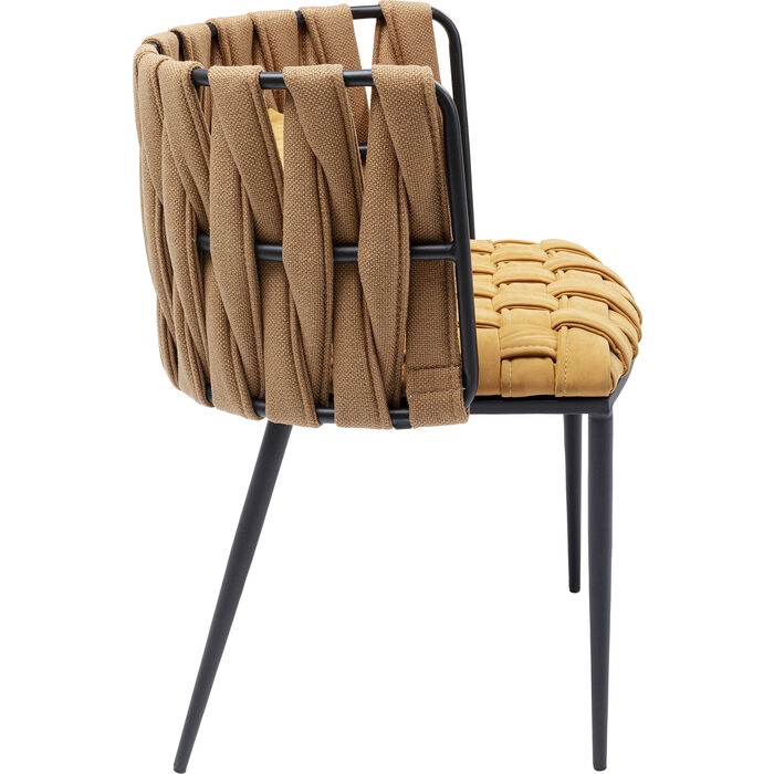 Scaun Cheerio 55x52x75 cm, Țesătură Poliuretanată Galben - Kare Design [2]