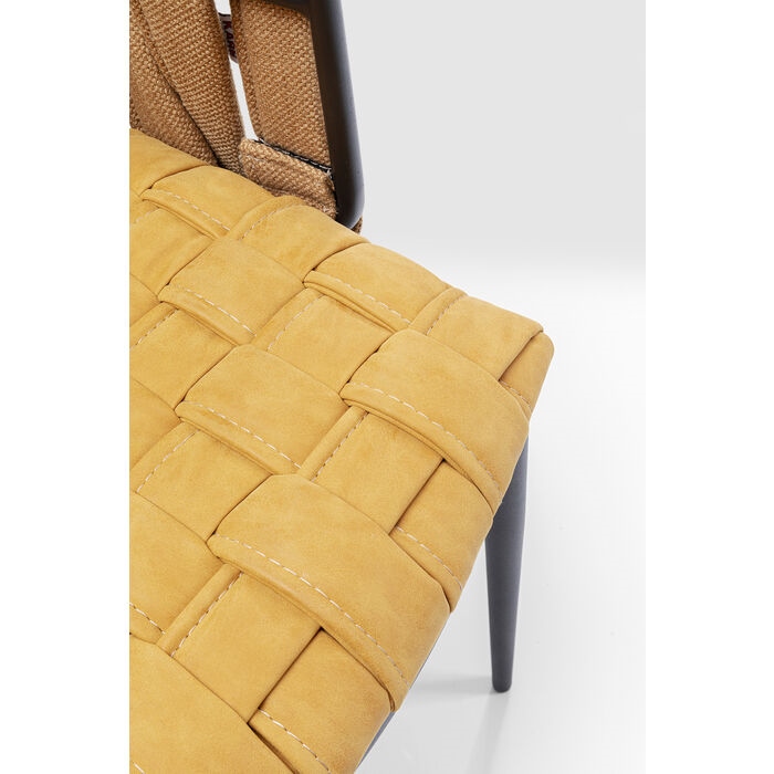 Scaun Cheerio 55x52x75 cm, Țesătură Poliuretanată Galben - Kare Design [4]
