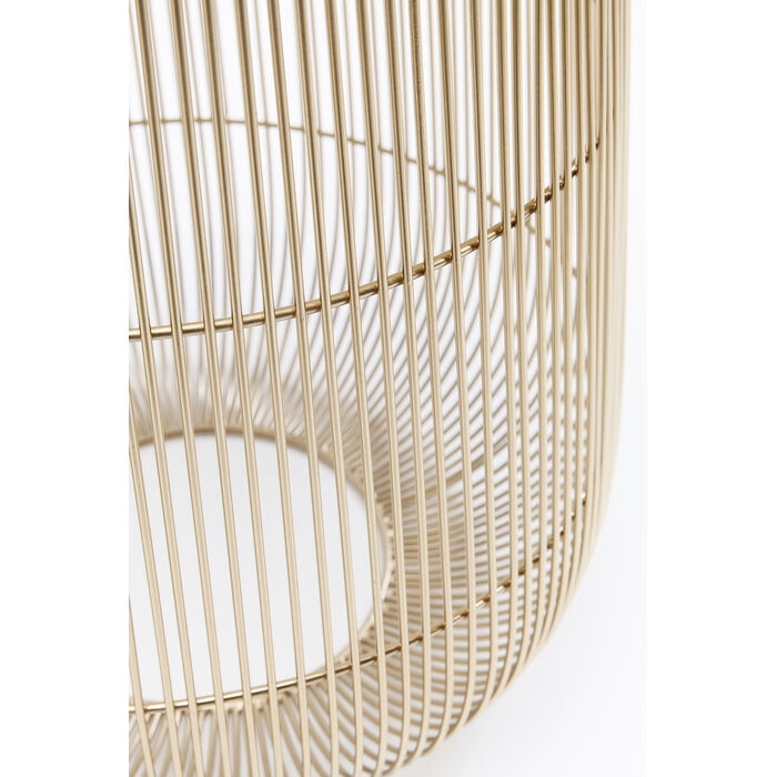 Măsuță Beam 32x32x35 cm, Marmură Naturală și Oțel Placat cu Alamă Alb - Kare Design [4]