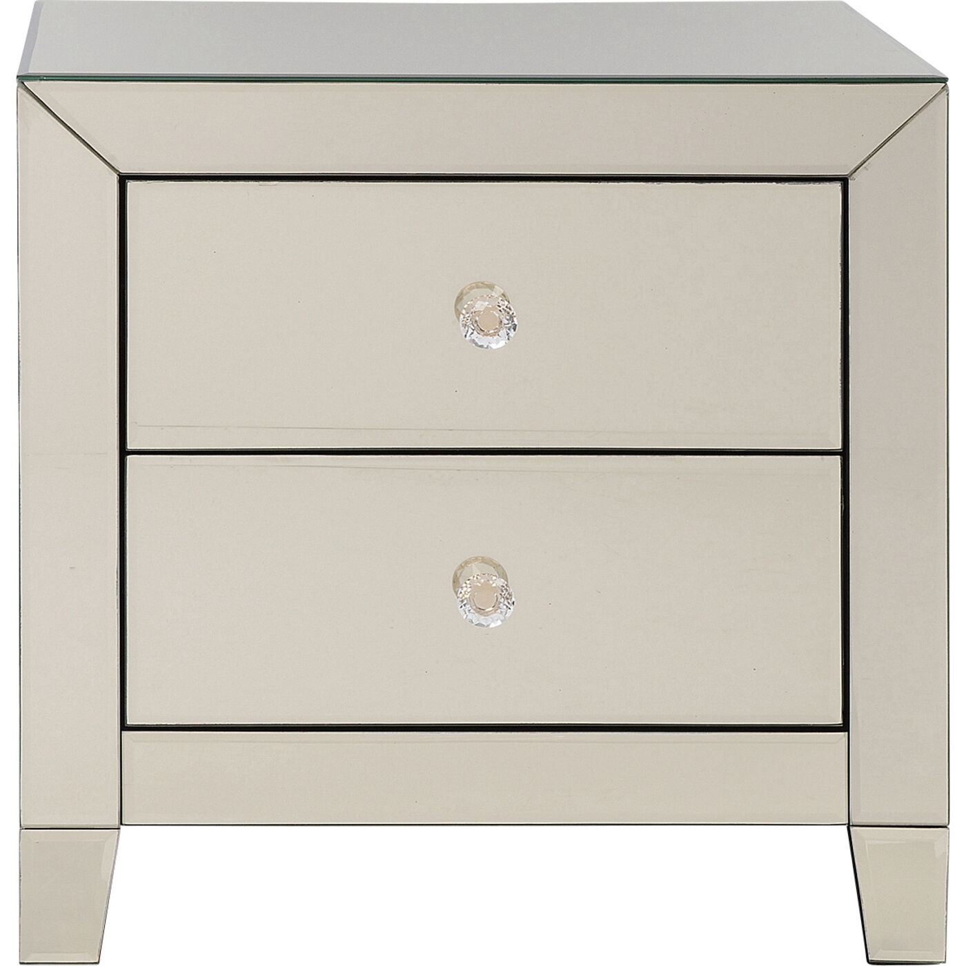 Noptieră Luxury Pearl S 49x41x50 cm, Sticlă Suprafață Oglindă - Kare Design [2]