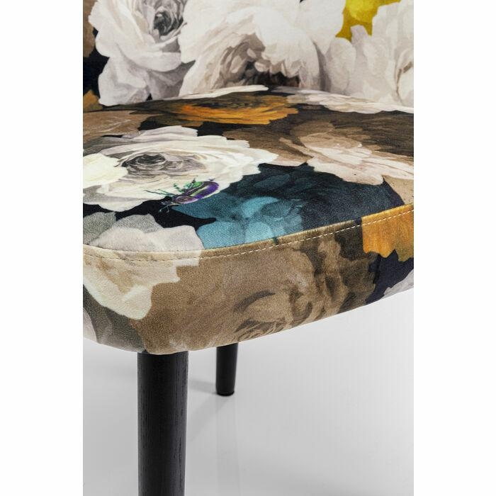 Scaun Peony Flower 56x54,5x76,5 cm, Țesătură Poliester Negru Lăcuit Pe Negru - Kare Design [6]