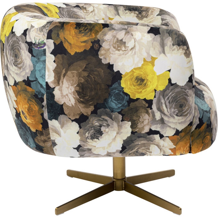 Fotoliu Peony Flower 81x75x70 cm, Poliester Auriu - Kare Design [2]