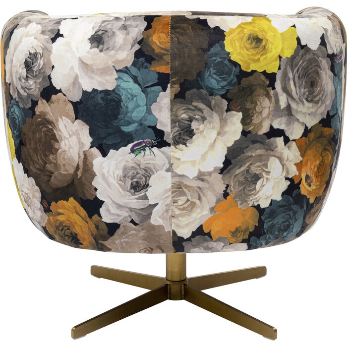 Fotoliu Peony Flower 81x75x70 cm, Poliester Auriu - Kare Design [4]
