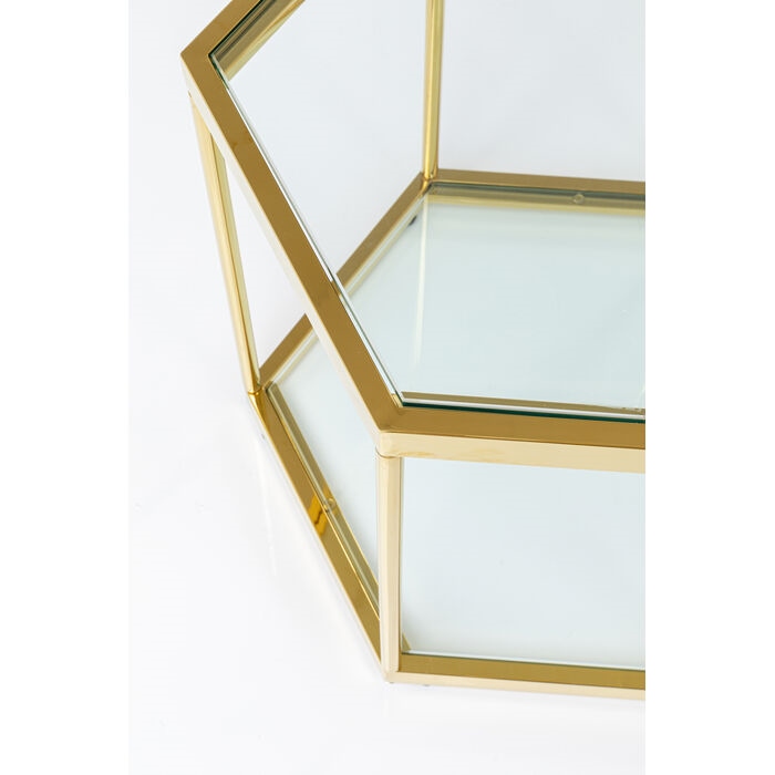 Măsuță de Cafea Comb Gold 55x48x45 cm, Finisaj Titan - Kare Design [2]