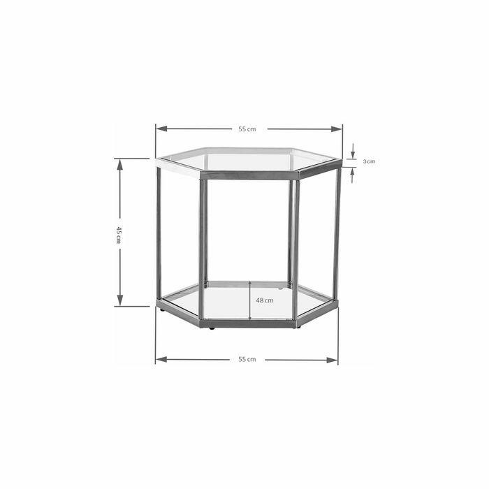 Măsuță de Cafea Comb Gold 55x48x45 cm, Finisaj Titan - Kare Design [7]