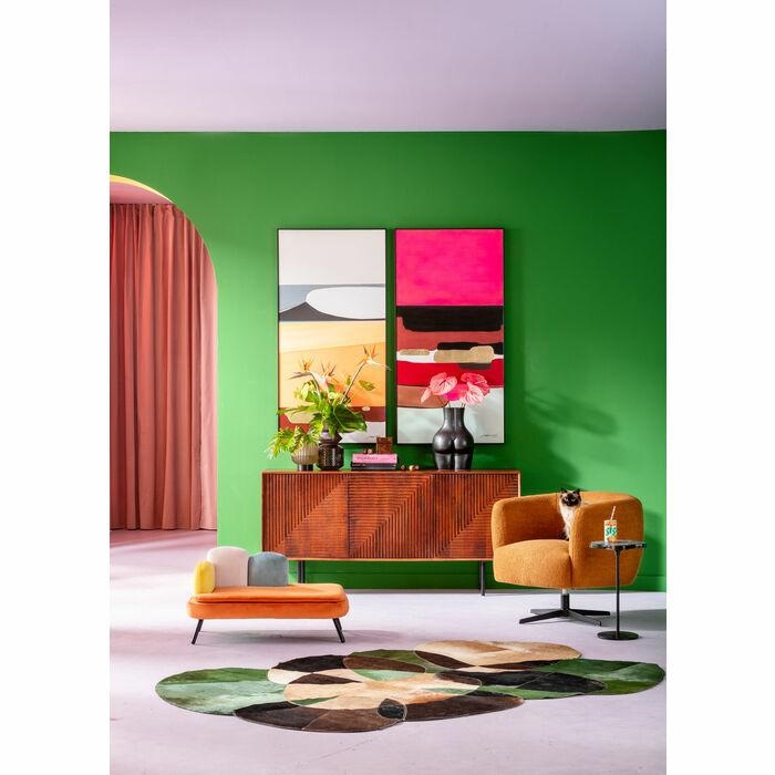 Fotoliu Peony 77x80x75 cm, Țesătură Poliester Teddy Portocaliu - Kare Design [8]