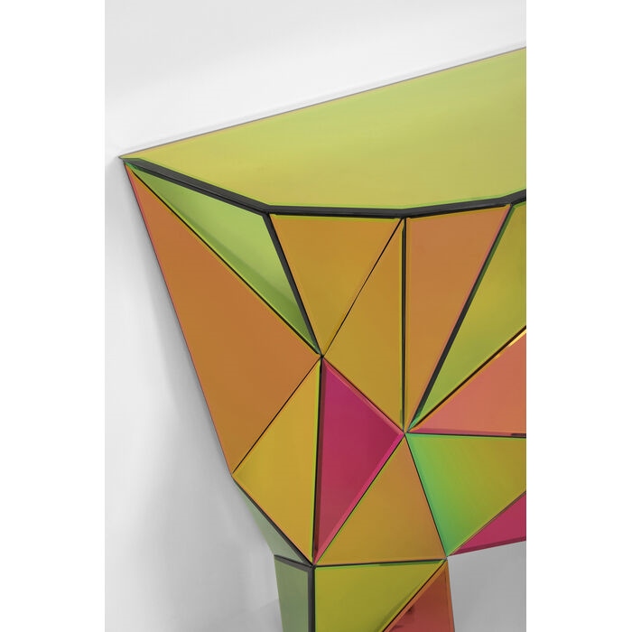 Consolă Prisma Color 127x38,5x80,5 cm, MDF și Sticlă Oglindă Multicolor - Kare Design [2]