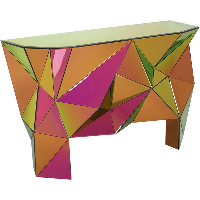 Consolă Prisma Color 127x38,5x80,5 cm, MDF și Sticlă Oglindă Multicolor - Kare Design [5]