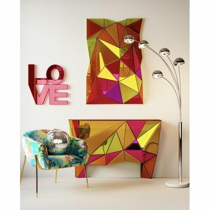 Consolă Prisma Color 127x38,5x80,5 cm, MDF și Sticlă Oglindă Multicolor - Kare Design [8]