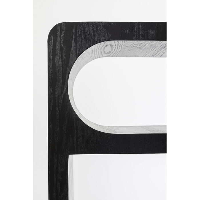 Bibliotecă Forma 90x38x180 cm, Lemn de Frasin și Mango Lăcuit Negru - Kare Design [5]