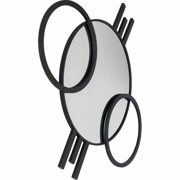 Oglindă Triple Circle 124x4,5x119 cm, Metal Negru - Kare Design [5]