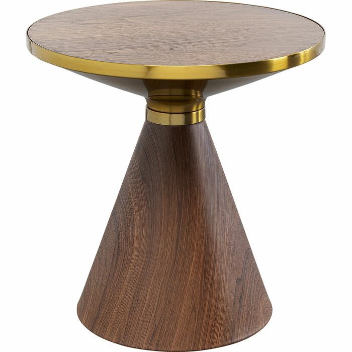 Produse - Măsuță de Cafea Cono Walnut 50x50x52 cm, Placă MDF Furniruită Nuc - Kare Design