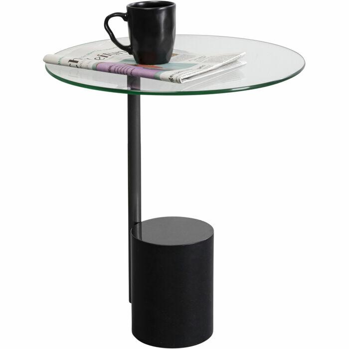 Măsuță Tori 46x46x53 cm, Sticlă Transparentă Negru - Kare Design [5]
