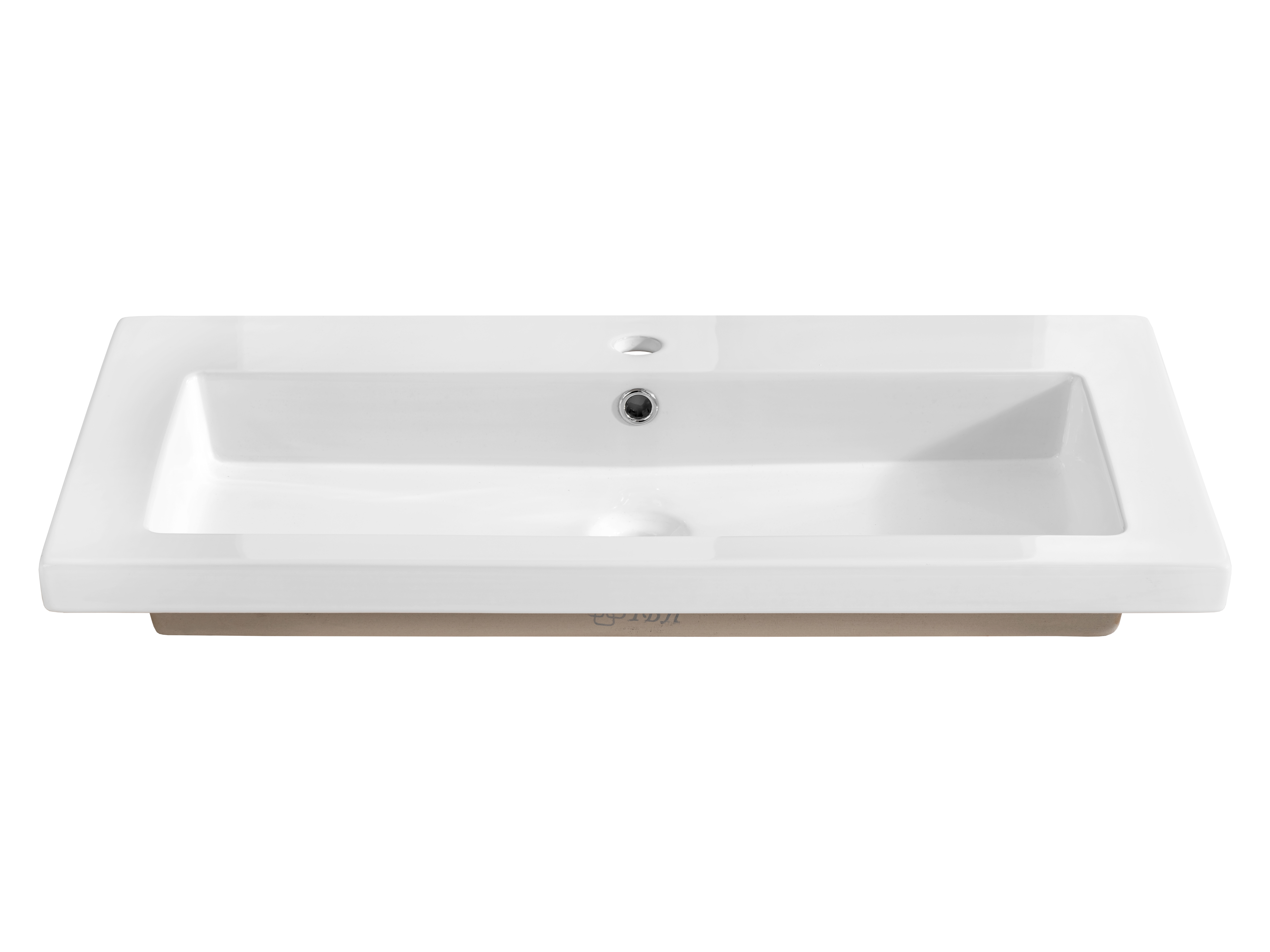 Lavoar Spirit 100 cm, Ceramică Alb Lucios, Cu Preaplin - COMAD [2]