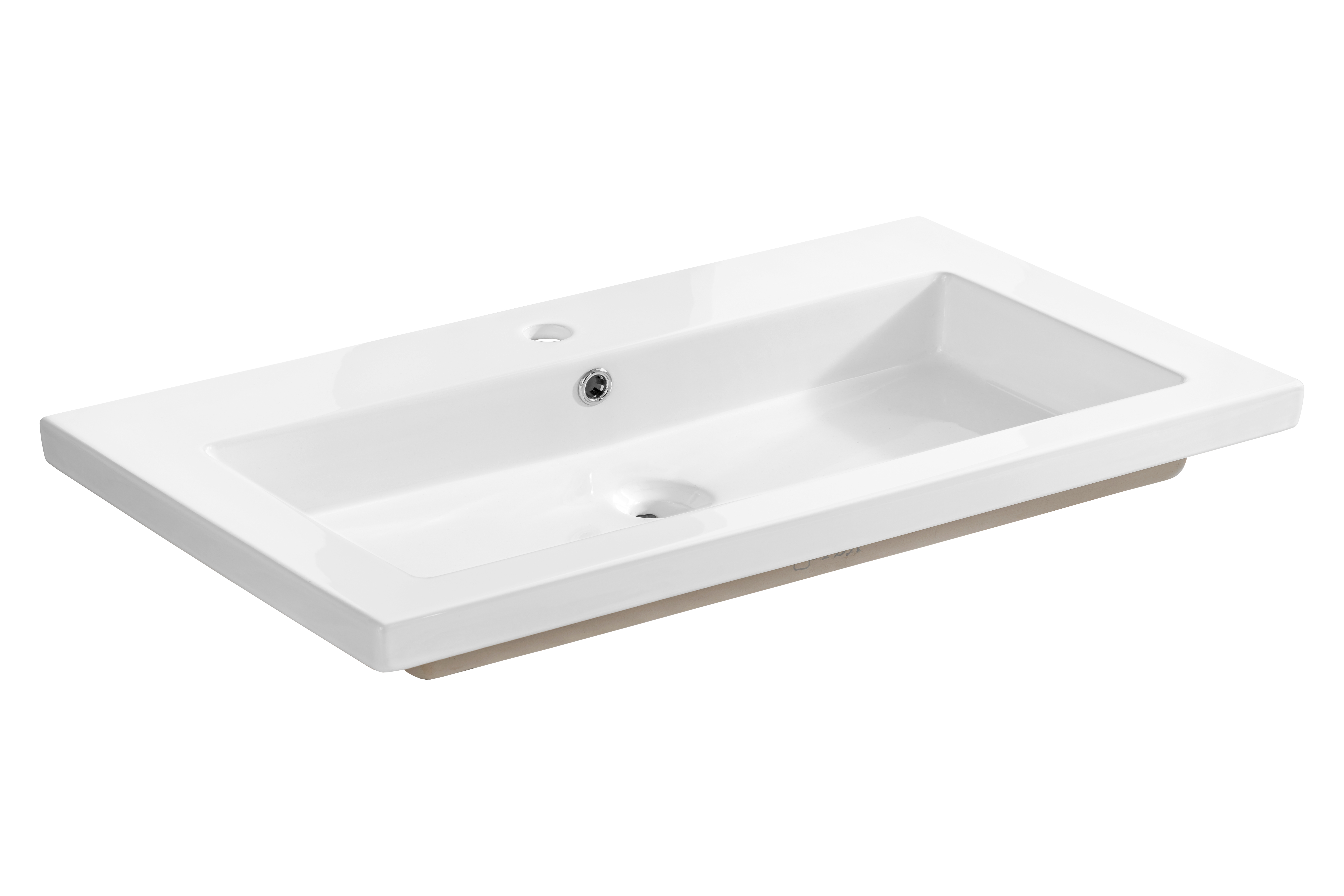 Lavoare Baie - Lavoar Spirit 100 cm, Ceramică Alb Lucios, Cu Preaplin - COMAD