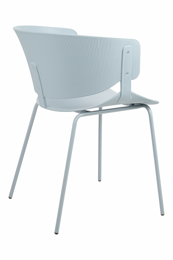 Scaun Garret 50,5x56x75 cm, Polipropilenă și Metal Gri Deschis - King Home [2]