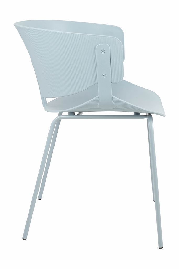 Scaun Garret 50,5x56x75 cm, Polipropilenă și Metal Gri Deschis - King Home [3]