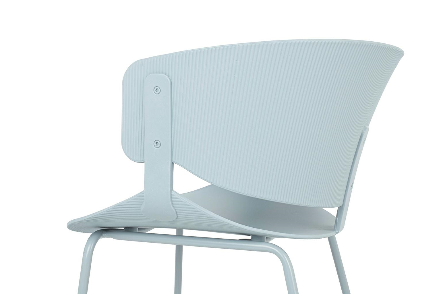Scaun Garret 50,5x56x75 cm, Polipropilenă și Metal Gri Deschis - King Home [9]