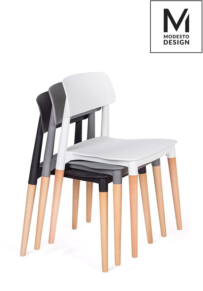 Set de 2 Scaune Ecco 42x49x78 cm, Polipropilenă Alb - Modesto Design [3]
