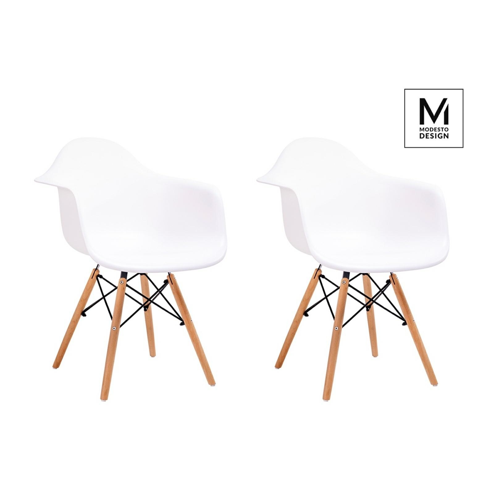 Scaune - Set de 2 Scaune Daw Dsw 62x62x79 cm, Polipropilenă Alb - Modesto Design