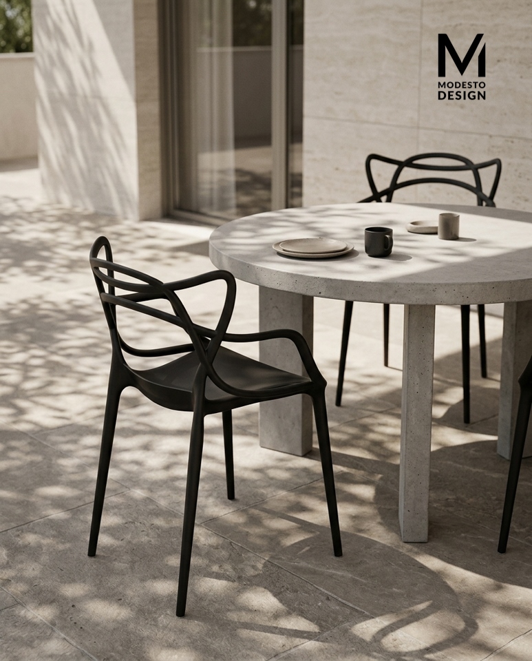 Set de 6 Scaune Hilo 55x58x81 cm, Polipropilenă Negru - Modesto Design [8]