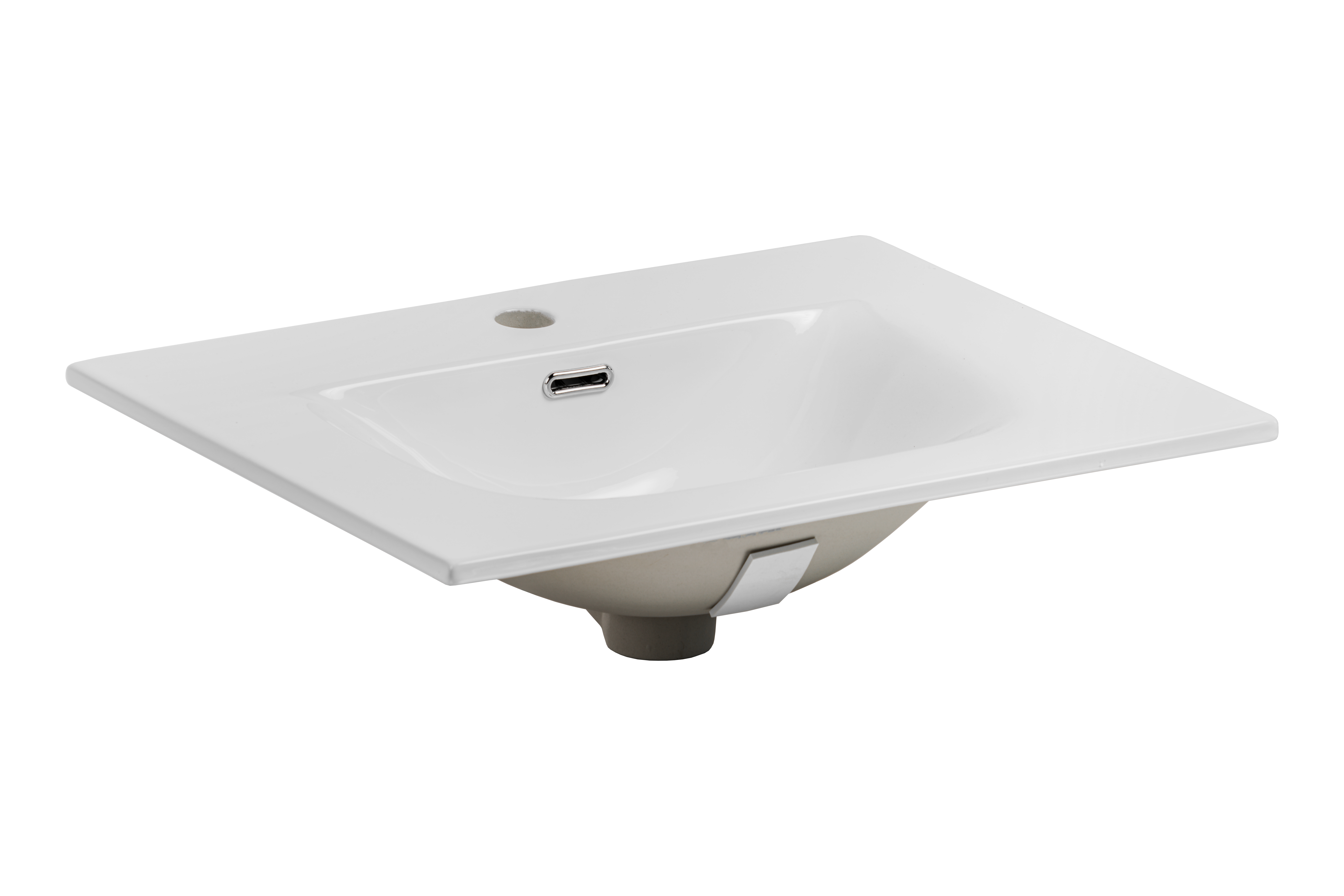 Set Mobilier Baie TALIA CASELLA 60 cm, cu lavoar, cu dulap inalt, Negru Mat, Stejar - COMAD [4]