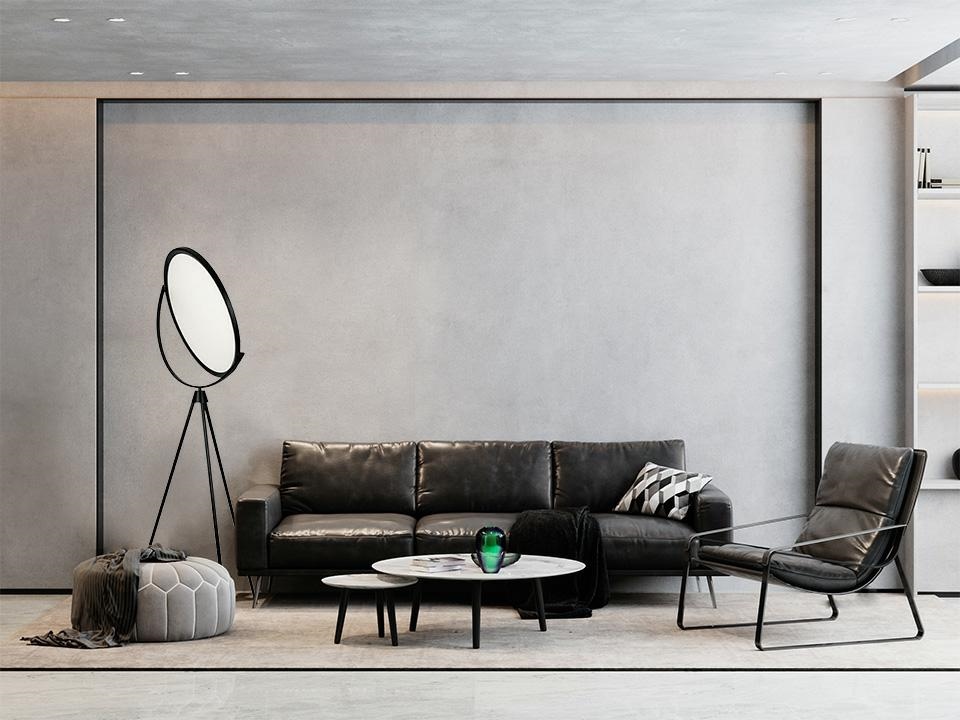 Lampadar Moon Floor 70x60x174 cm, Aluminiu Negru Satinat - Moosee [12]