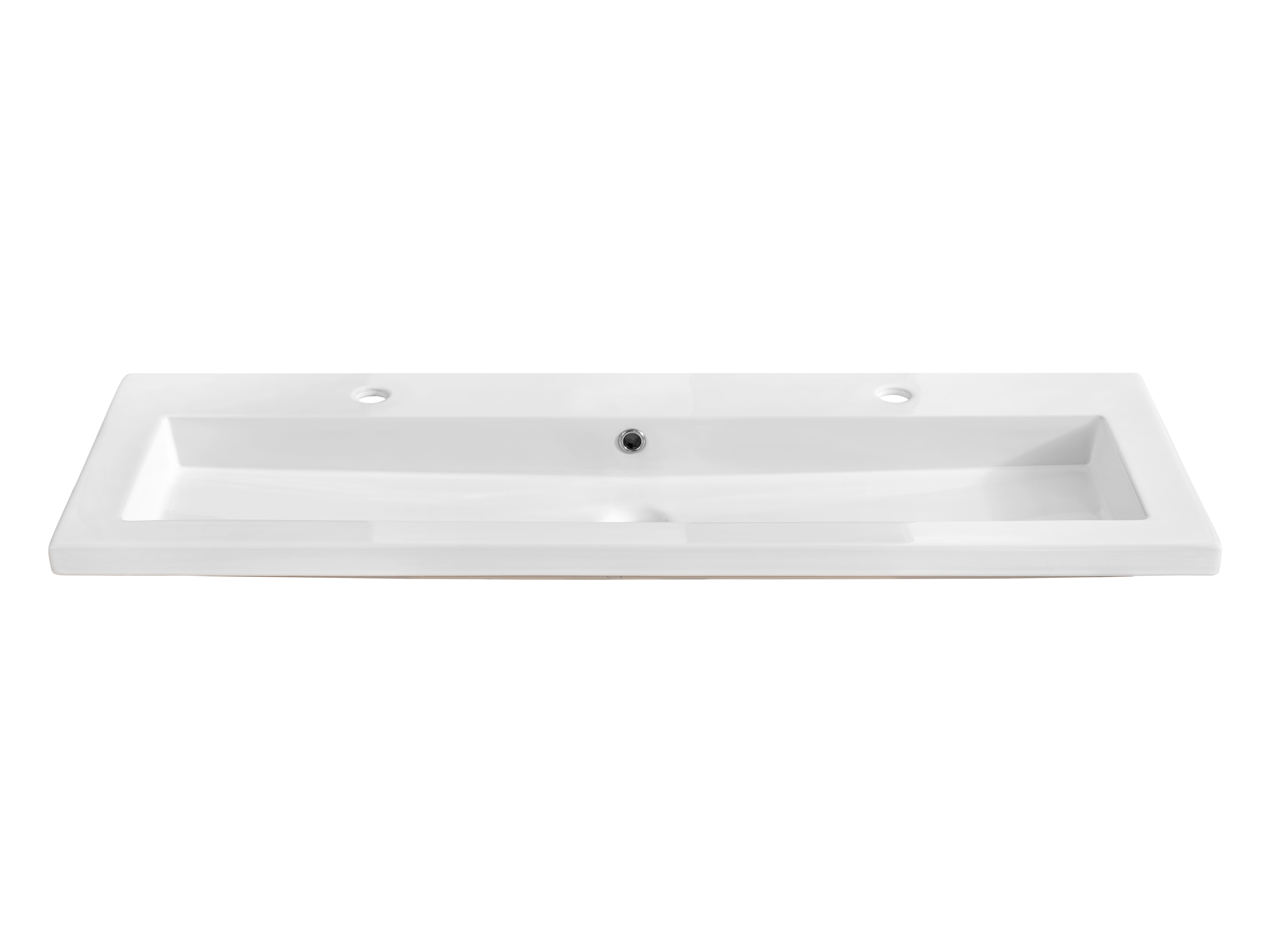 Lavoar Incastrat Spirit 120 cm, Ceramică, Alb Lucios, Cu Preaplin - COMAD [2]
