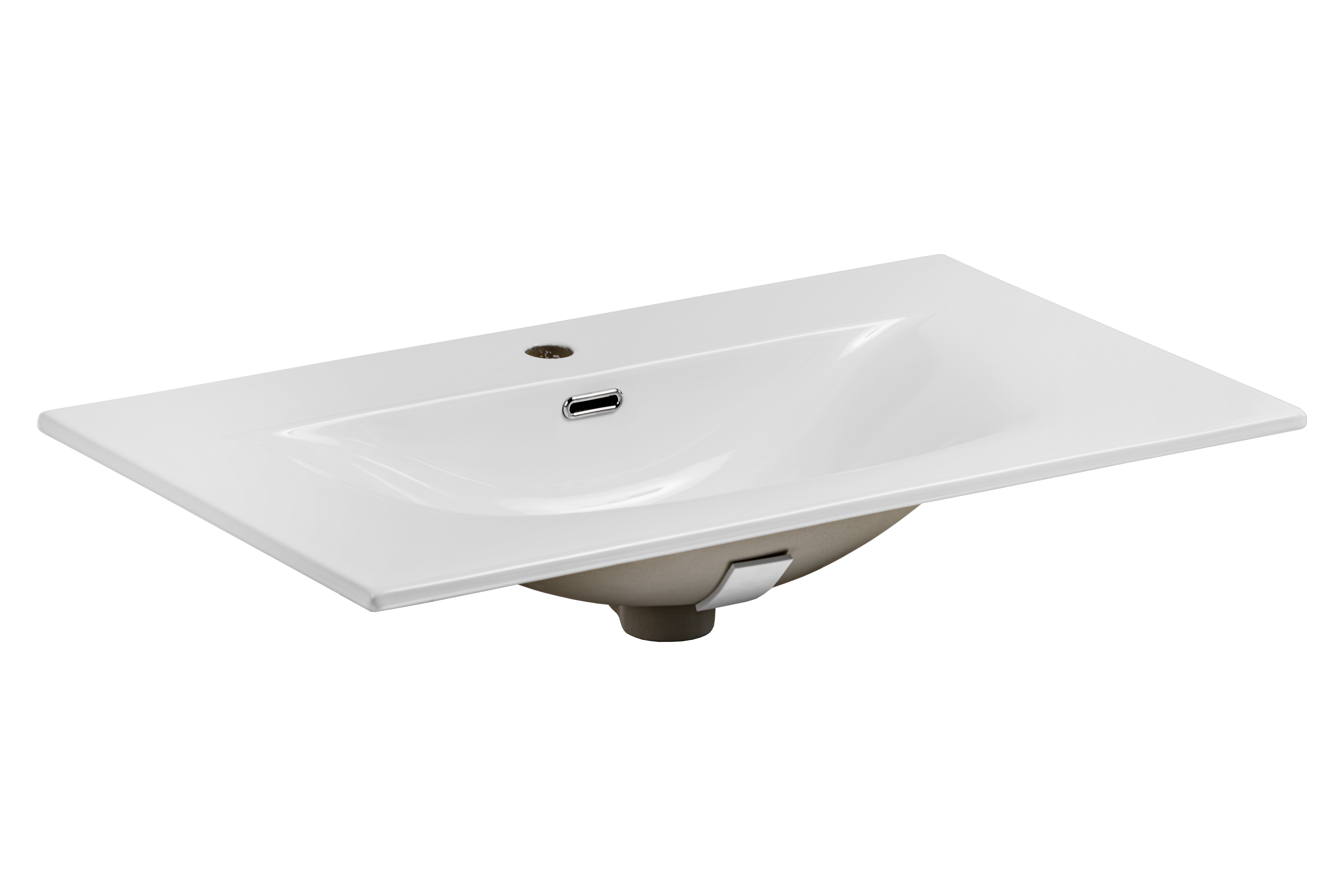 Set Mobilier Baie Talia Casella 80 cm, cu Lavoar, cu Dulap Înalt, Suspendat, Negru Mat / Stejar Casella [4]